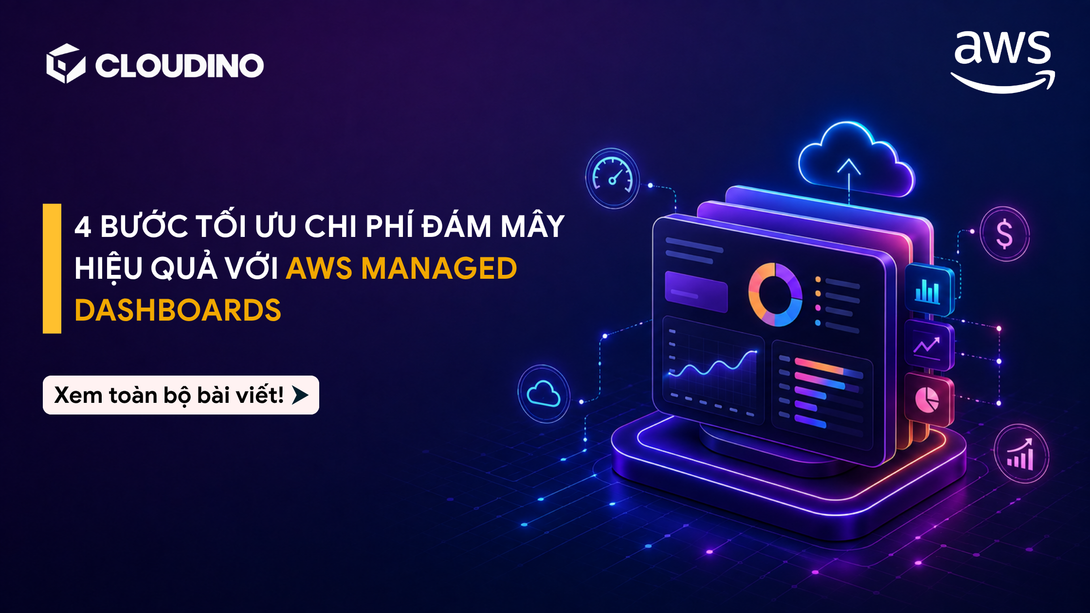 4 Bước Tối Ưu Chi Phí Đám Mây Hiệu Quả Với AWS Managed Dashboards